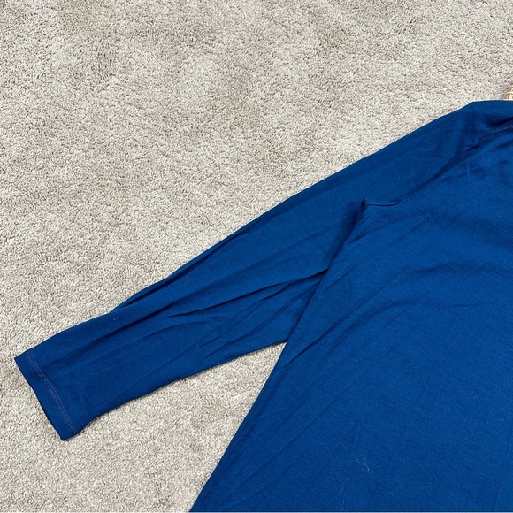 Karbon Men’s Merino Wool Longsleeve Shirt Crew Neck Base Layer Outdoor Blue XL - Picture 5 of 13